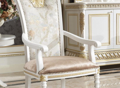 8x Classic s Chair Set Suite Wood Chairs Seat Upholstery Baroque Rococo